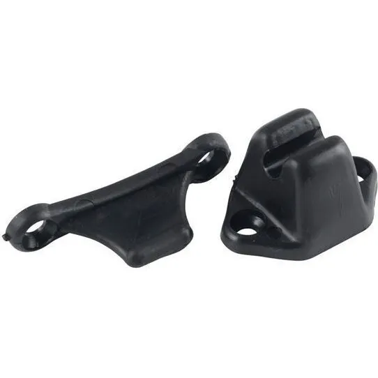 Dørholder "Alm." sort, plast - hulafstand 31/45 mm