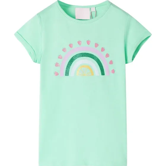 T-shirt til børn str. 128, lysegrøn