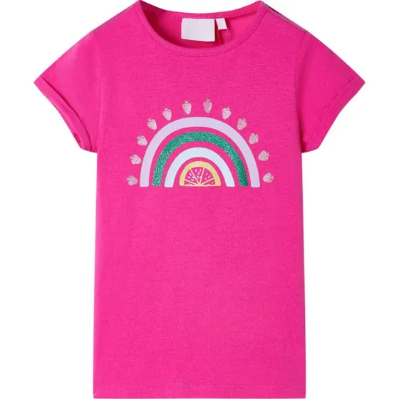 Børne T-shirt kortærmet str. 140 – Pink