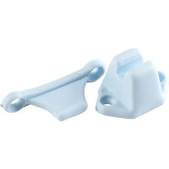 Universal dørholder til campingvogn, 2 dele, lysegrå (plast)