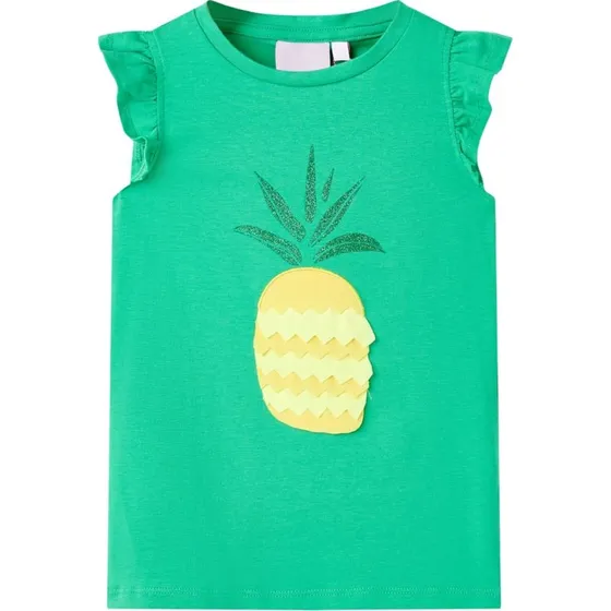Brne Tshirt str. 140  Grn med ananasprint