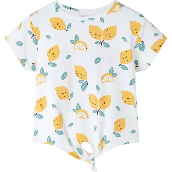 Brne T-shirt str. 140 ecru  kort rme, rund hals