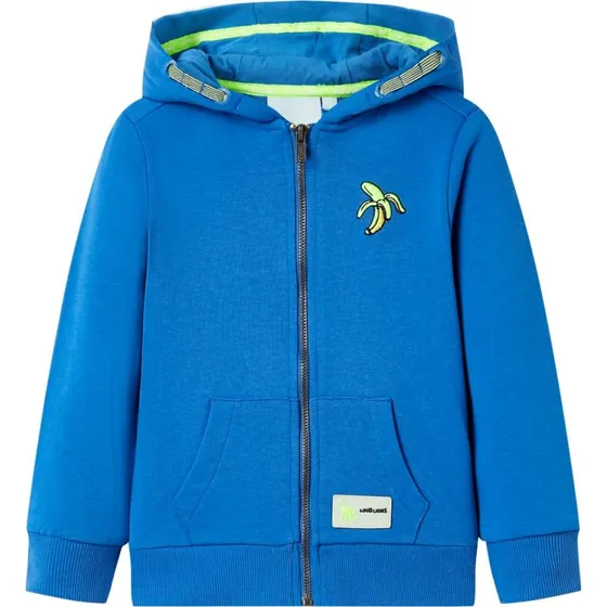 Brne-hoodie med lynls bl - str. 92