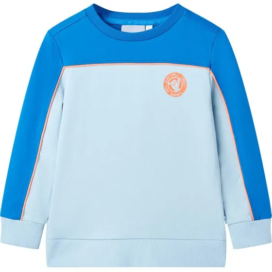 Børnesweatshirt str. 104 - Blå / Lyseblå