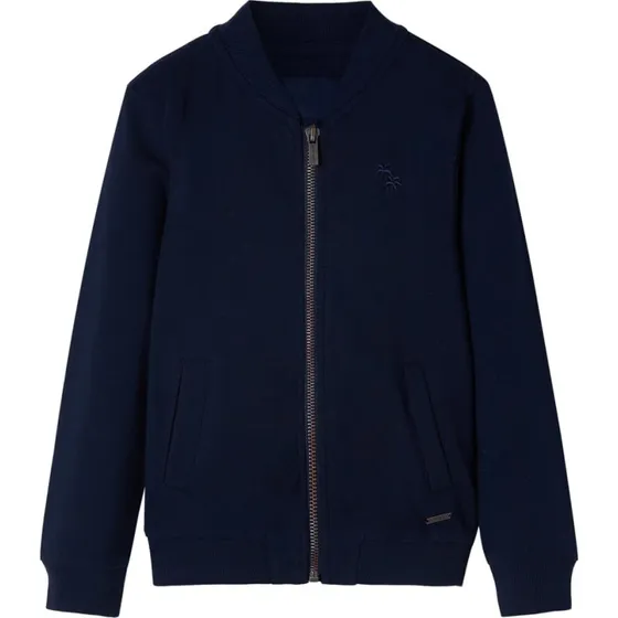 Børnesweatshirt med lynlås str. 104 - Marineblå