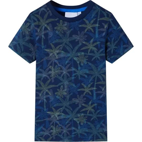 Børne T-shirt kortærmet str. 128 – marineblå