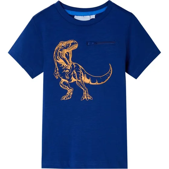 Brne T-shirt str. 104 mrkebl med dino-print