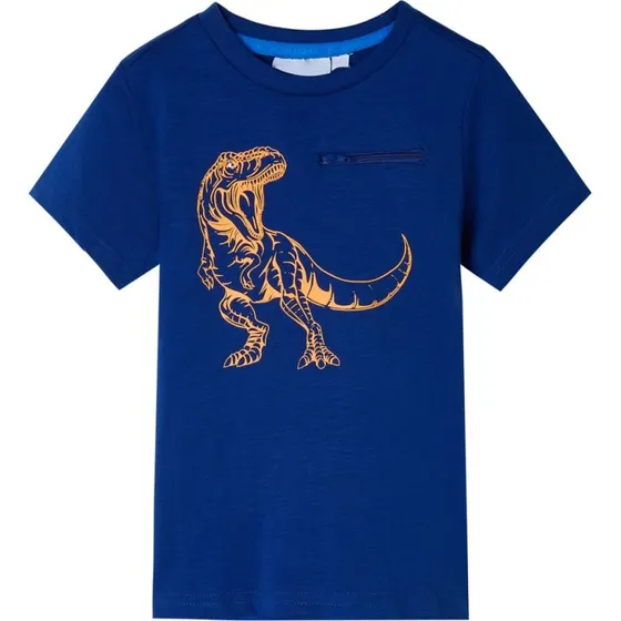 Brne T-shirt str. 116  Mrkebl med dinosprint