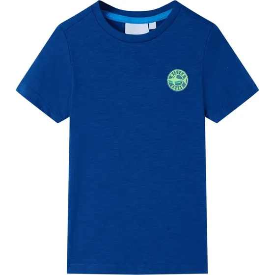 Brne T-shirt str. 140 mrkebl med haj-print