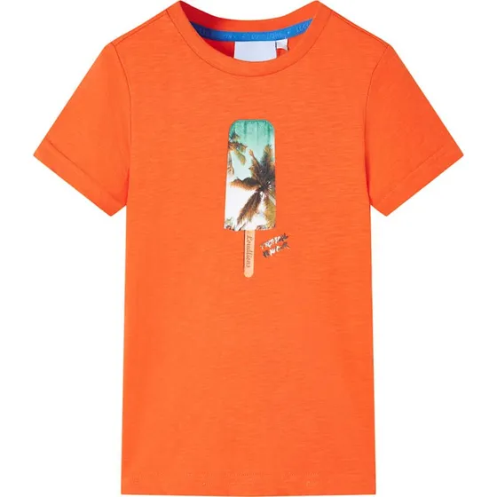 Brne T-shirt str. 128 - Orange, kortrmet