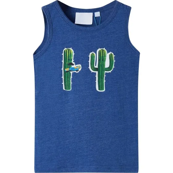 Brnetanktop blmeleret med kaktusprint str. 104
