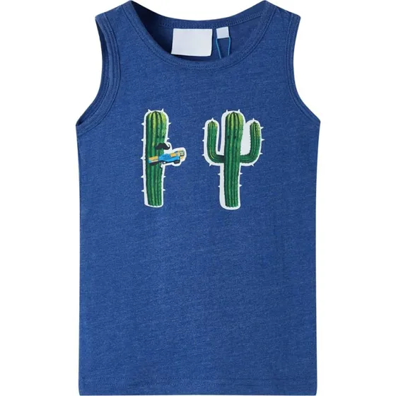 Blmeleret tanktop til brn str. 140  kaktusprint