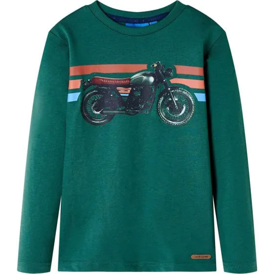 Langærmet T-shirt til børn str. 128 – grøn