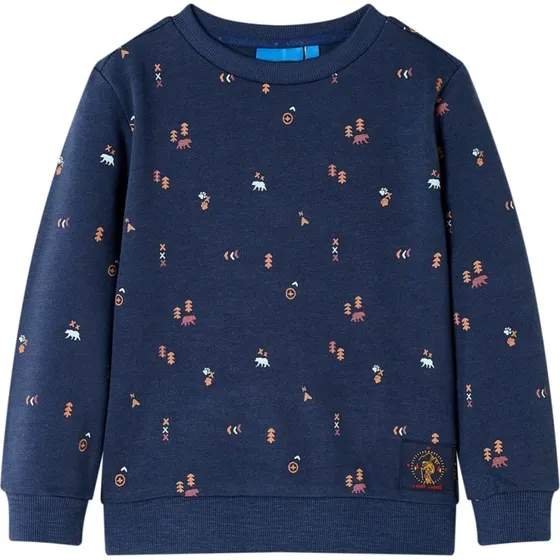 Brnesweatshirt str. 140 - mrk blmeleret