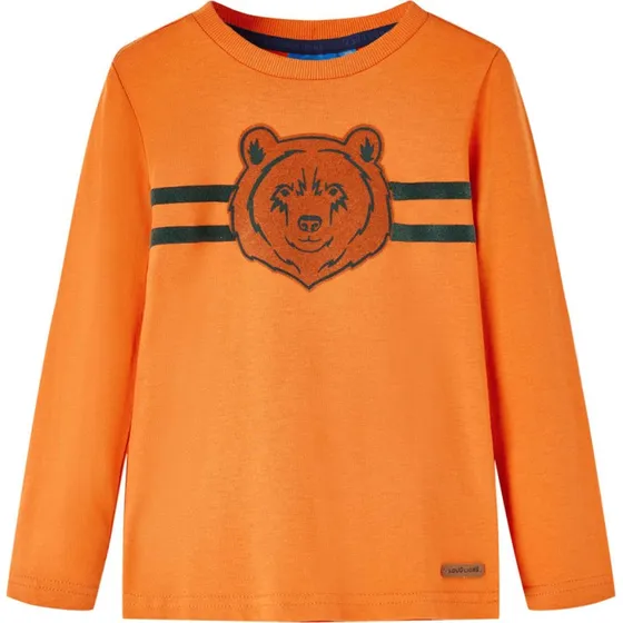 Langærmet T-shirt til børn 128 cm - Orange