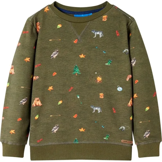 Sweatshirt til børn kakifarvet - str. 116