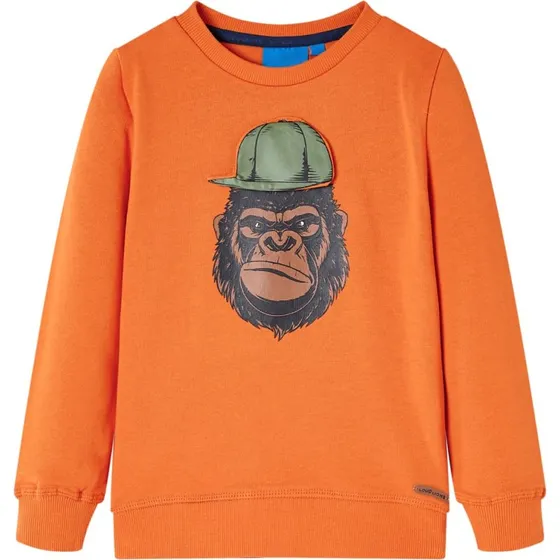 Børnesweatshirt orange str. 104 – komfort & holdbarhed