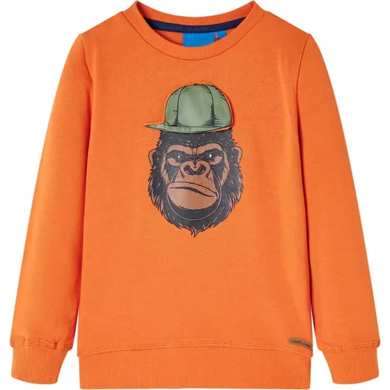 Børne-sweatshirt orange str. 128