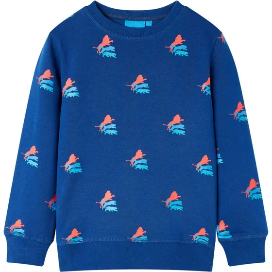 Børnesweatshirt mørkeblå str. 116 – blød & holdbar