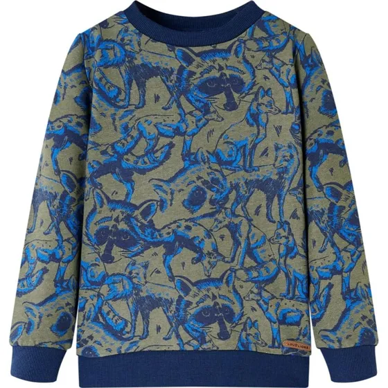 Børnesweatshirt kakifarvet str. 128