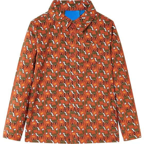 Børneskjorte lys rustfarvet str. 92