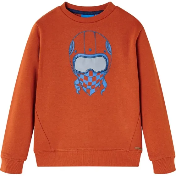 Børnesweatshirt lys rustfarvet - str. 104