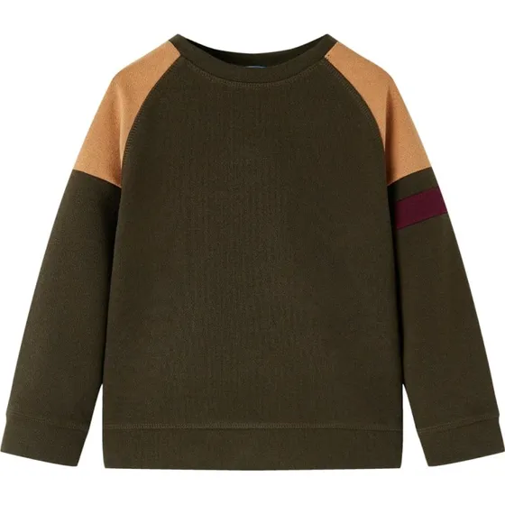 Børne-sweatshirt str. 140 – kakifarvet/brun