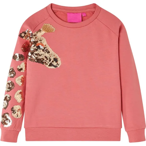 Børnesweatshirt gammelrosa - str. 92