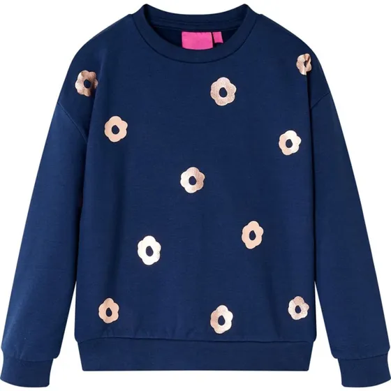 Børnesweatshirt marineblå str. 104