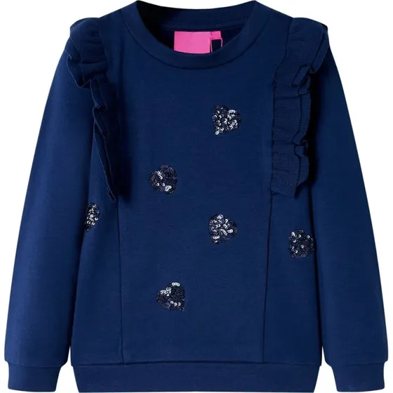 Børne-sweatshirt i marineblå, str. 128