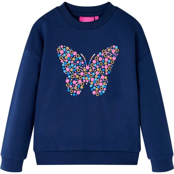 Sweatshirt til børn - marineblå str. 128