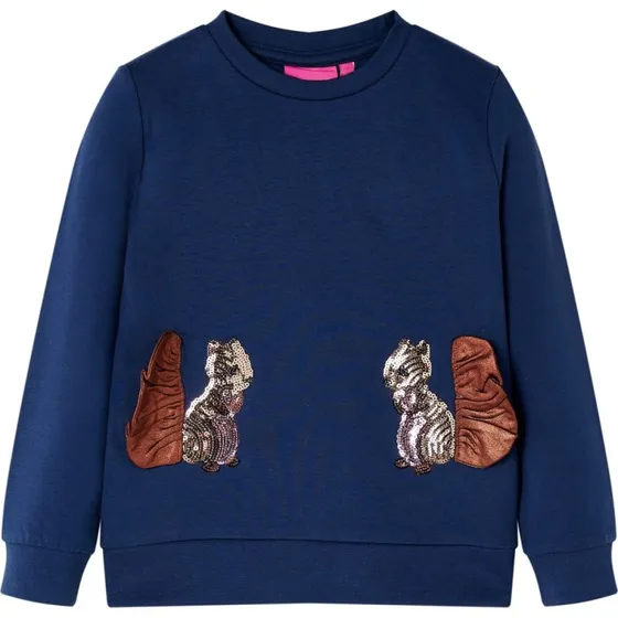 Børnesweatshirt str. 140 – Marineblå