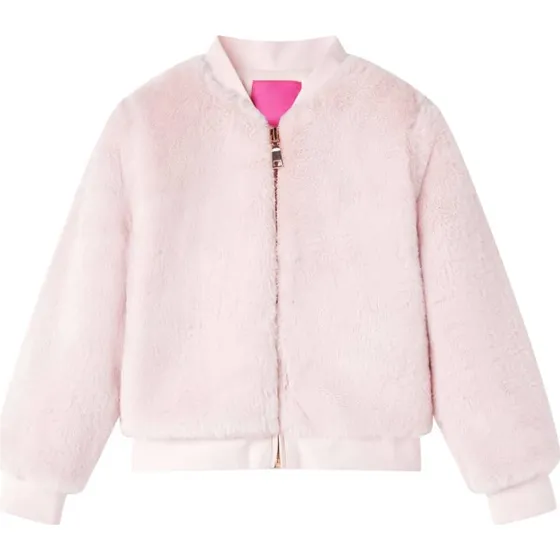 Brnejakke i imiteret pels lyserd - Str. 104