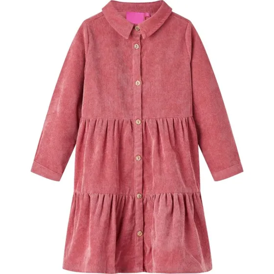 Langrmet fljlskjole til brn str. 92 - gammelrosa