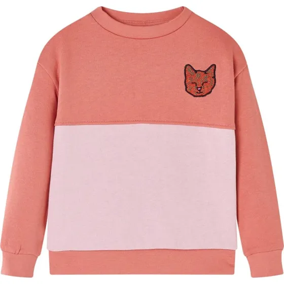 Sweatshirt børn str. 104 - Farveblokke lyserød