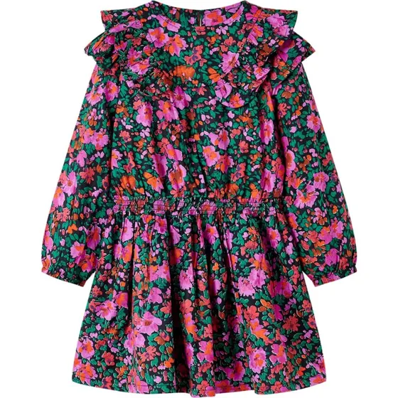 Langrmet kjole til brn str. 116  pink