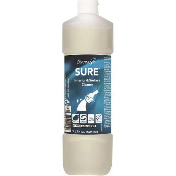 SURE Interior & Surface Cleaner 1 L – plantebaseret universalrengøring