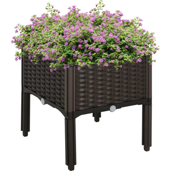 RattanLook Højbed plantekasse 40 x 40 x 44 cm, brun