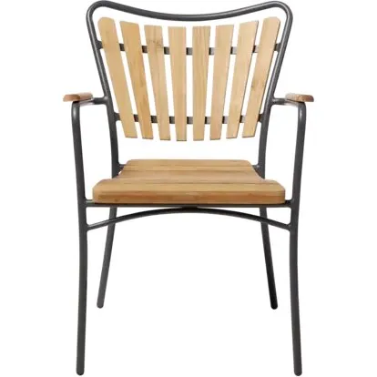 Cinas Ellen havestol - antracit stel & teak