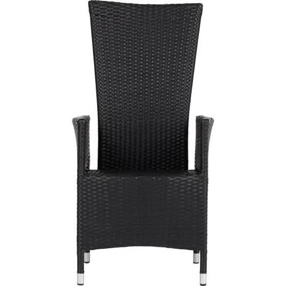 Nanna Wells havestol høj ryg m/pumpe, sort