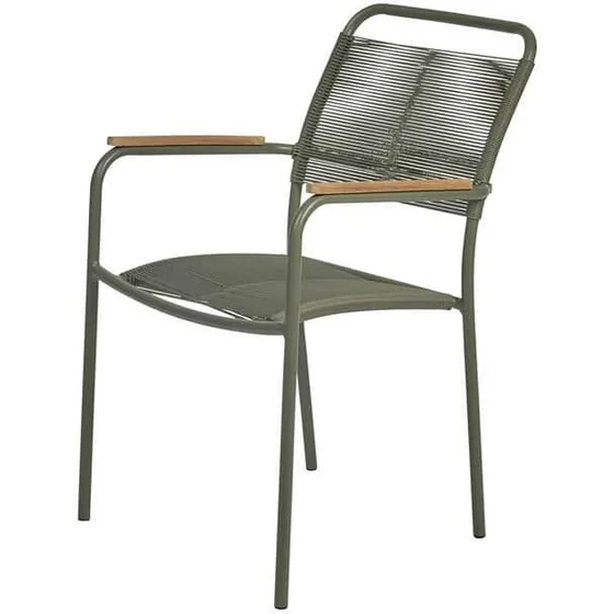 Mandalay Verona havestol, antracit med teak armlæn