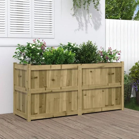 Plantekasse i imprægneret fyrretræ 150x50x70 cm