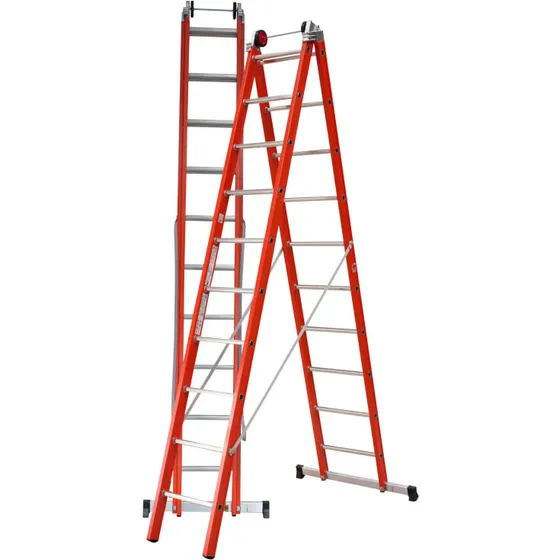 JUMBO kombistige glasfiber 2x10 trin 5,2 m