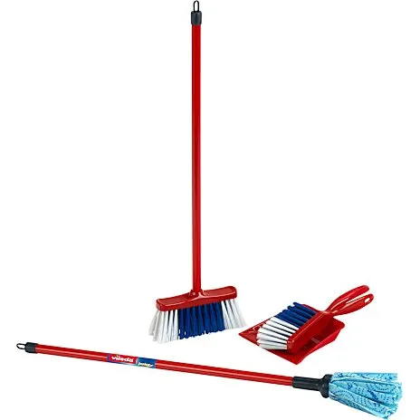 Vileda moppesæt med kost og skraldespand legetøj (3+ år)