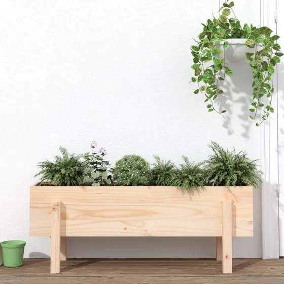 Højbed i massivt fyrretræ 101x30x38 cm
