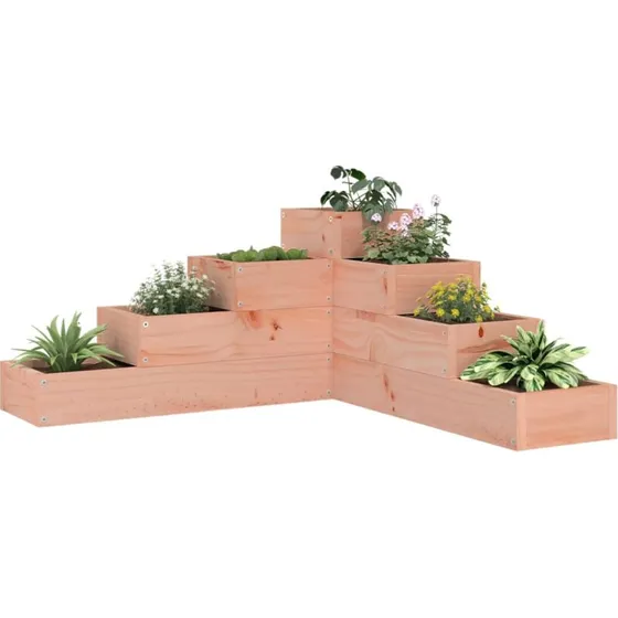 Plantekasse 4 niveauer i massivt douglasgran 80,5x79x36 cm