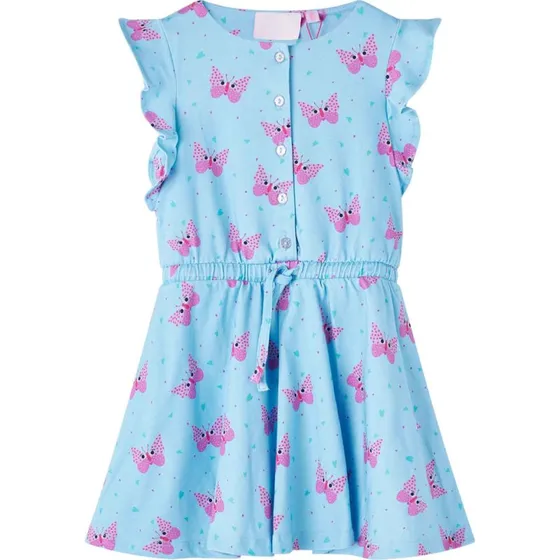 rmels brnekjole str. 104 bl med knapper