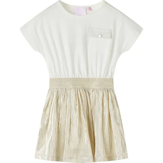 Kortrmet brnekjole ecru - Str. 104