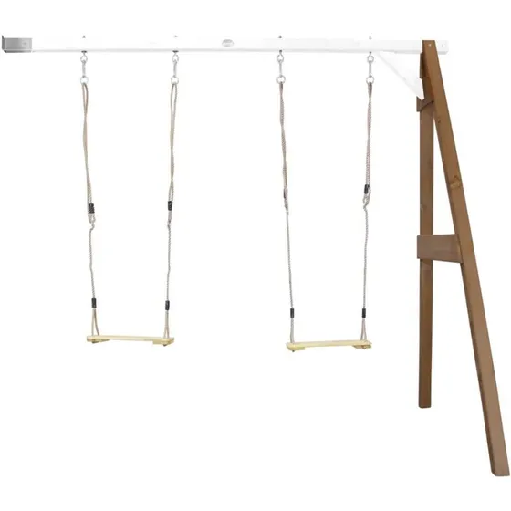 AXI dobbelt vægmonteret gynge i træ – Brun/Hvid