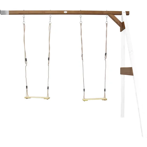 AXI Dobbelt vægmonteret gynge - Hvid/Brun